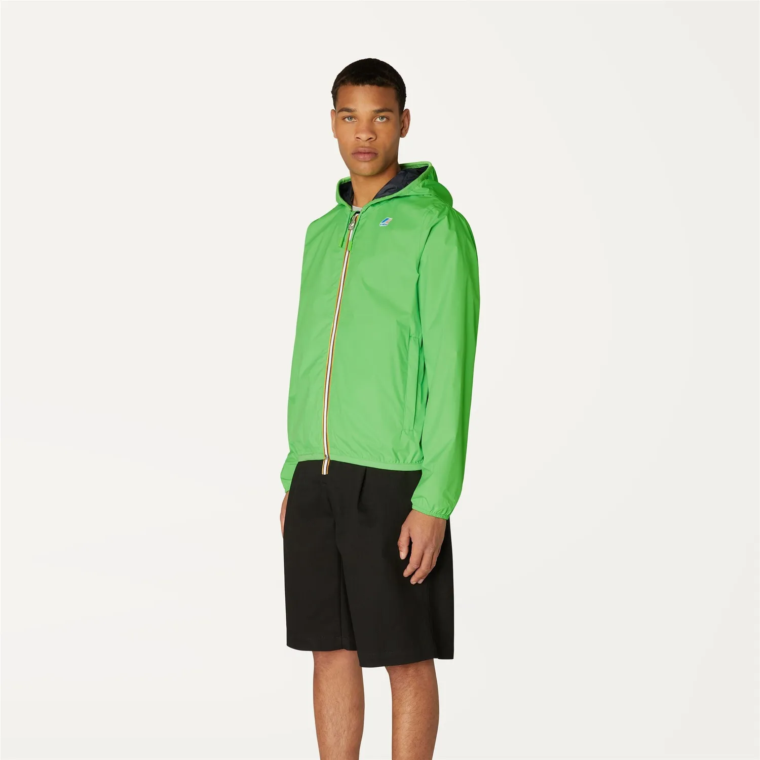 K-Way Jacques Plus Double Fluo geacă verde fluo-albastru impermeabilă