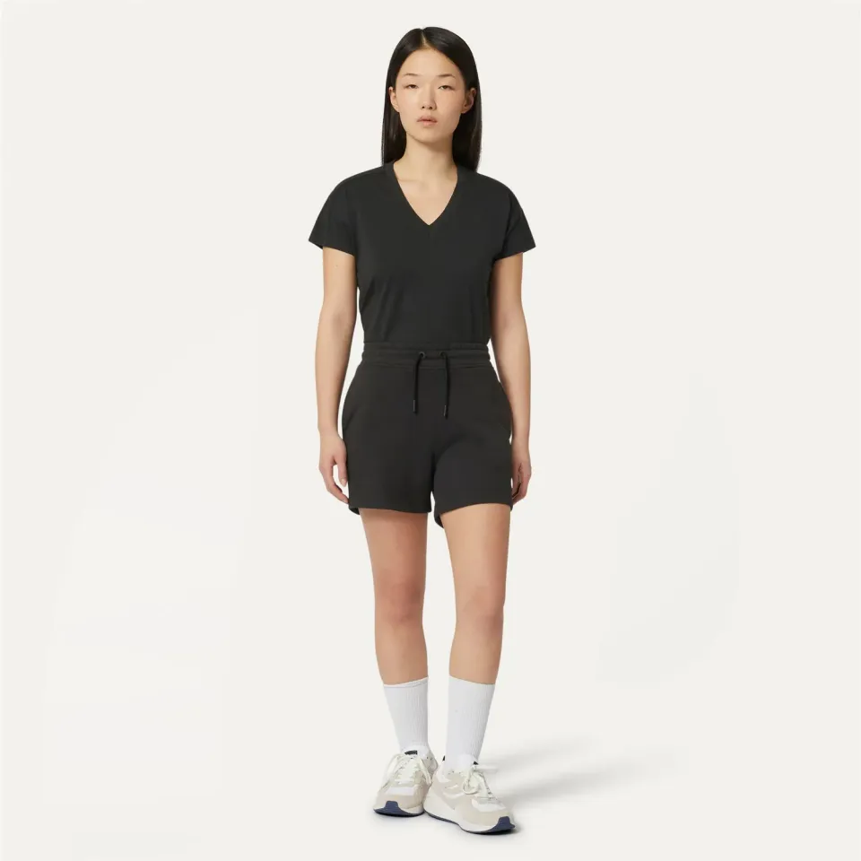 K-Way Rika pantaloni scurti negri bumbac dama