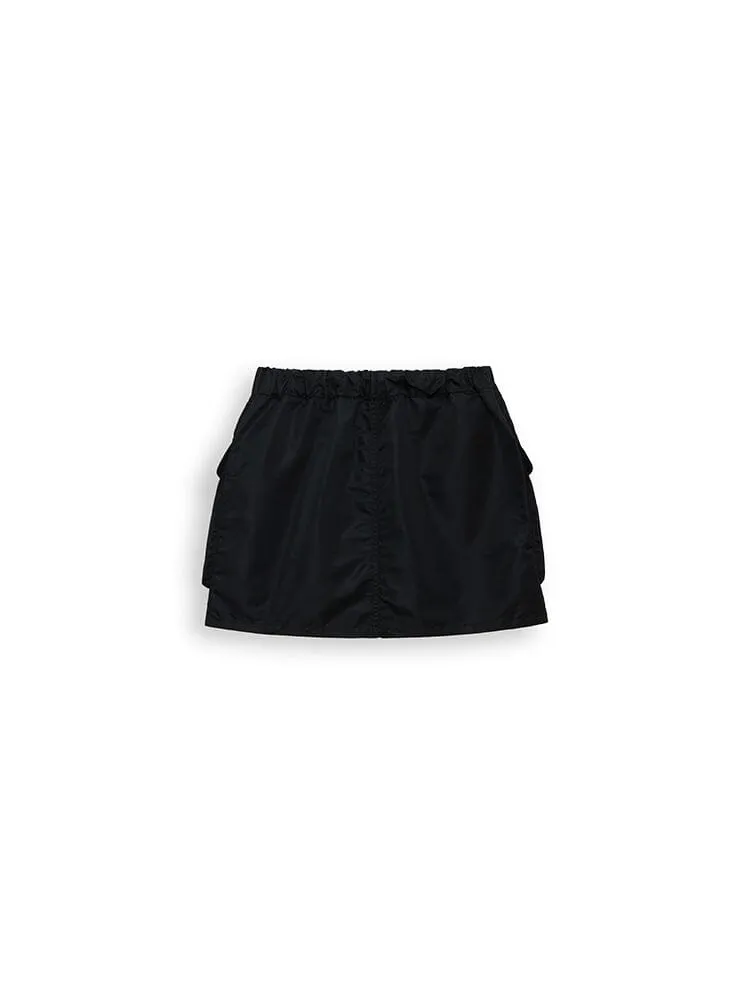 Alpha Industries Flight fustă mini neagră din nailon