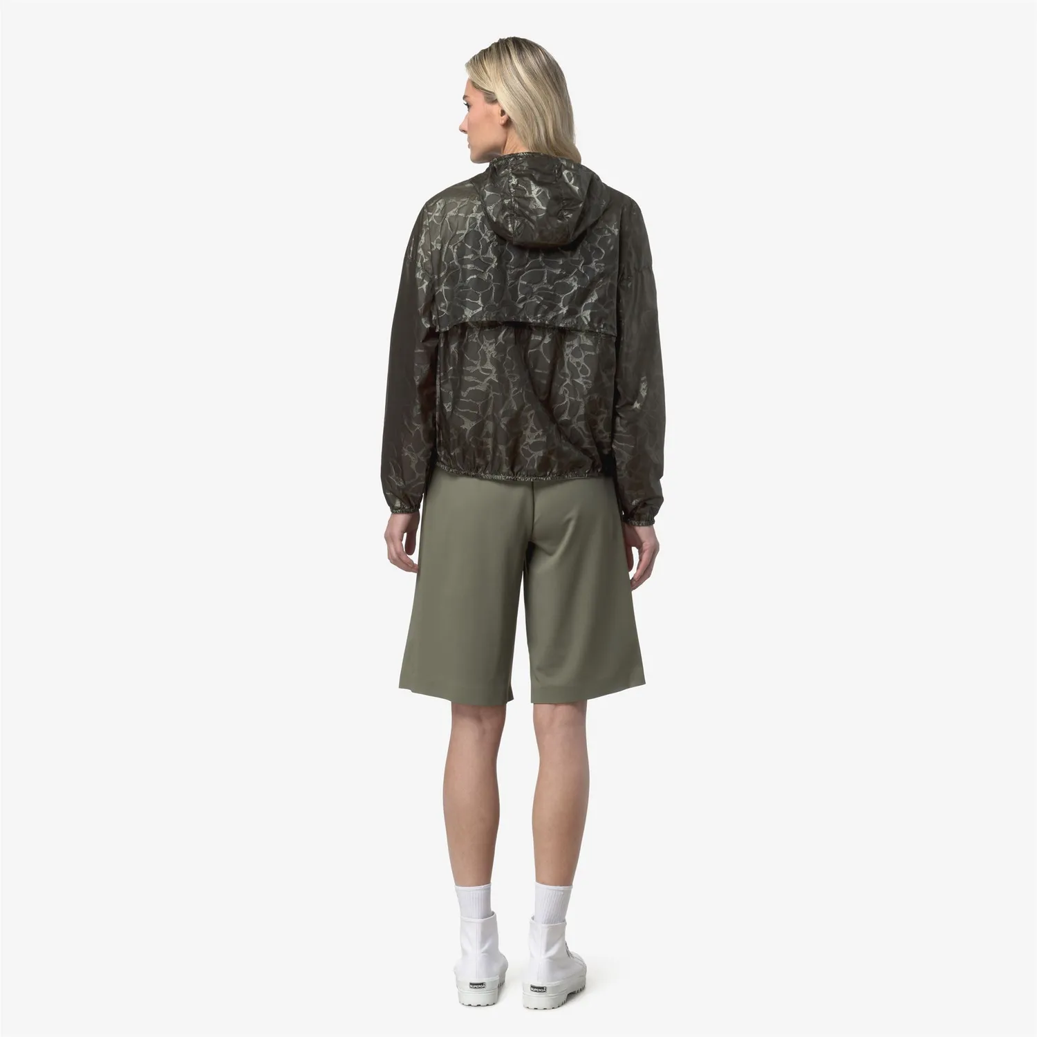 K-Way Laurette Light geaca dama scurta verde reversibila