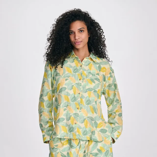 Eddie Bauer Woven Printed camasa dama bumbac maneca lunga