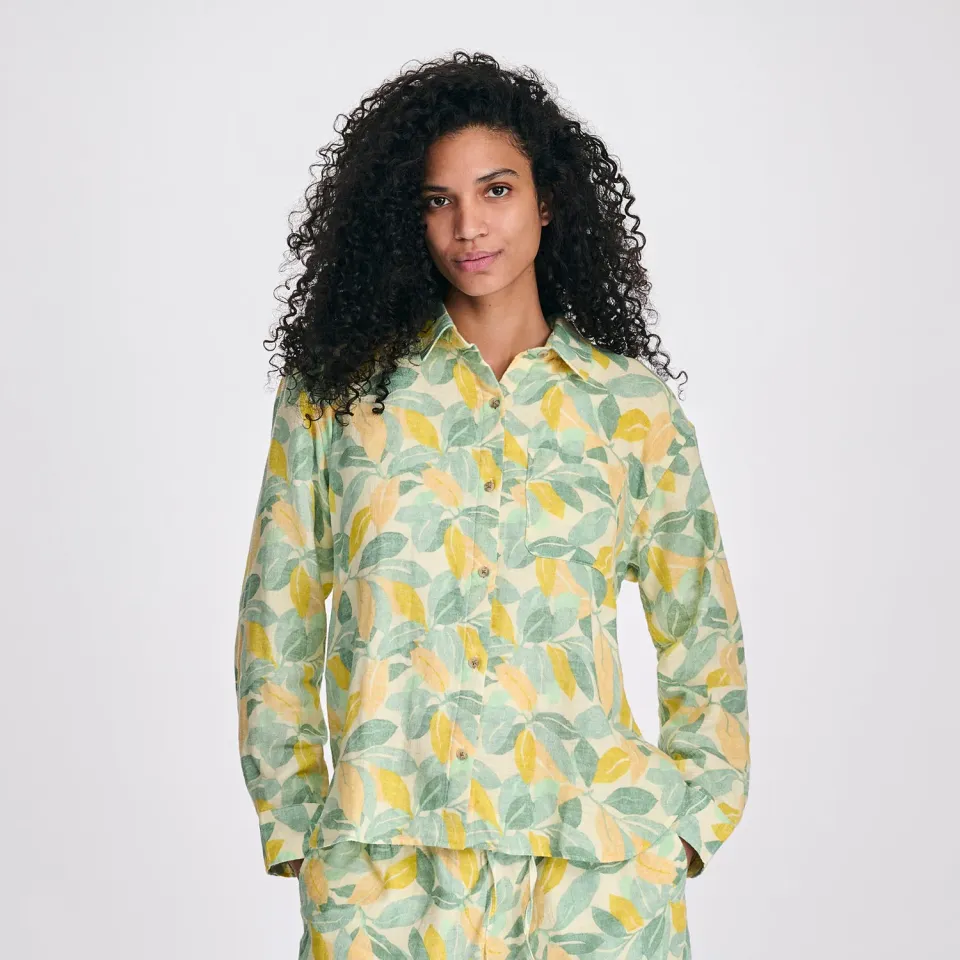 Eddie Bauer Woven Printed camasa dama bumbac maneca lunga