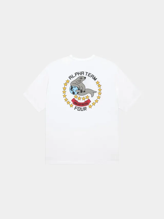 Alpha Industries Alpha Seal Relaxed Tee tricou alb bumbac