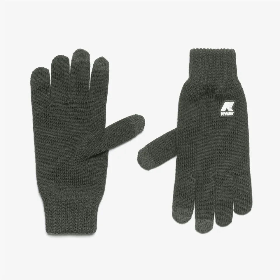 K-Way Alfred Cardigan mănuși lână verzi Green Blackish