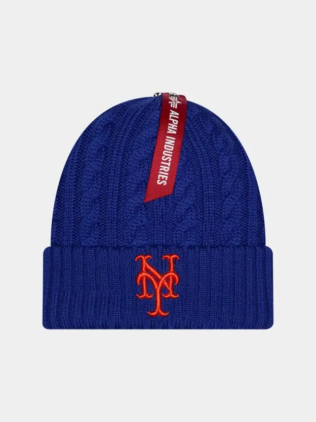 Alpha Industries Mets căciulă lână albastru Merinos