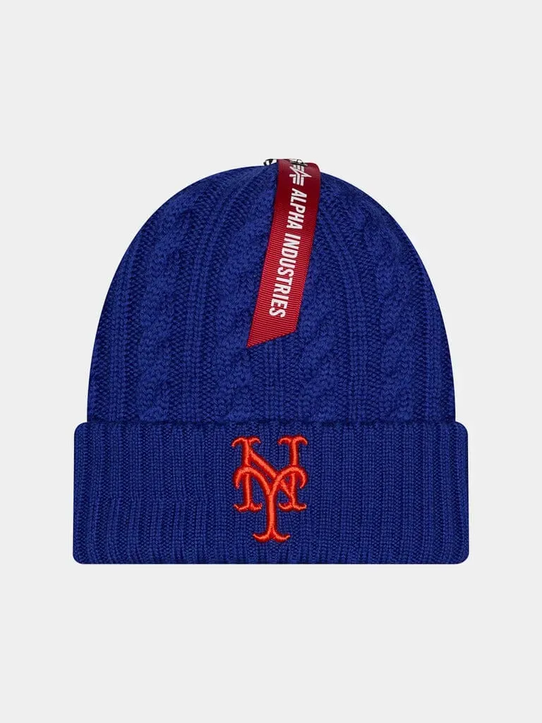 Alpha Industries Mets căciulă lână albastru Merinos