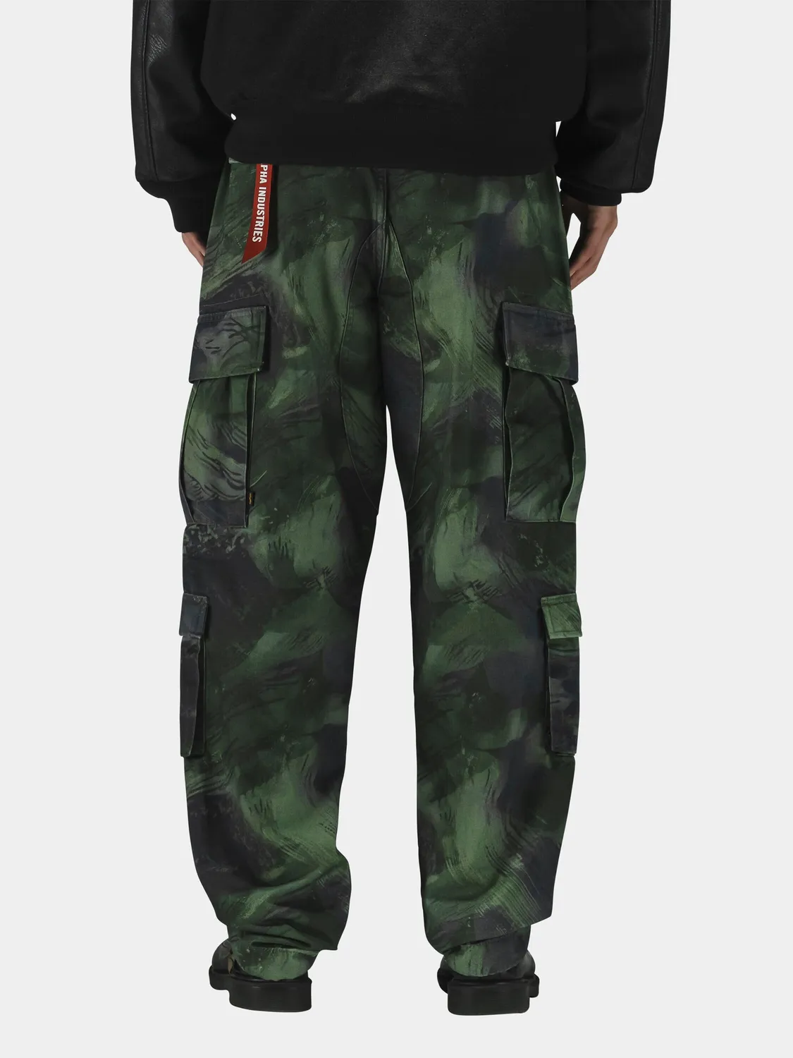 Alpha Industries ACU pantaloni cargo olive camo bumbac