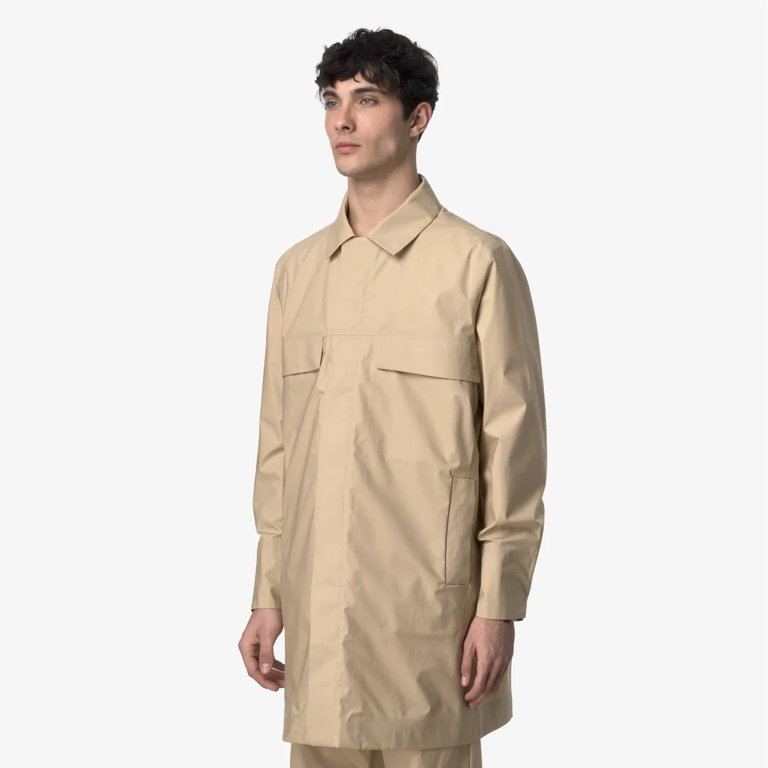 K-Way Poir 3L Poplin palton barbati bej bumbac
