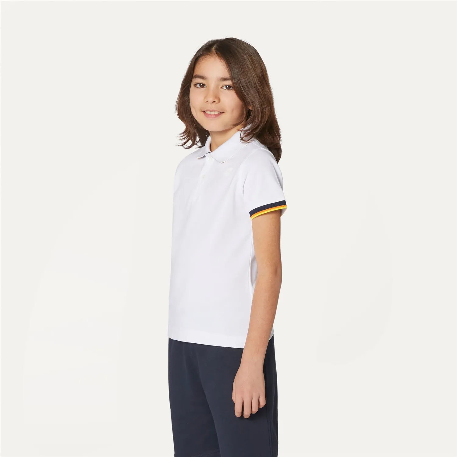 K-Way P. Vincent tricou polo baiat alb bumbac