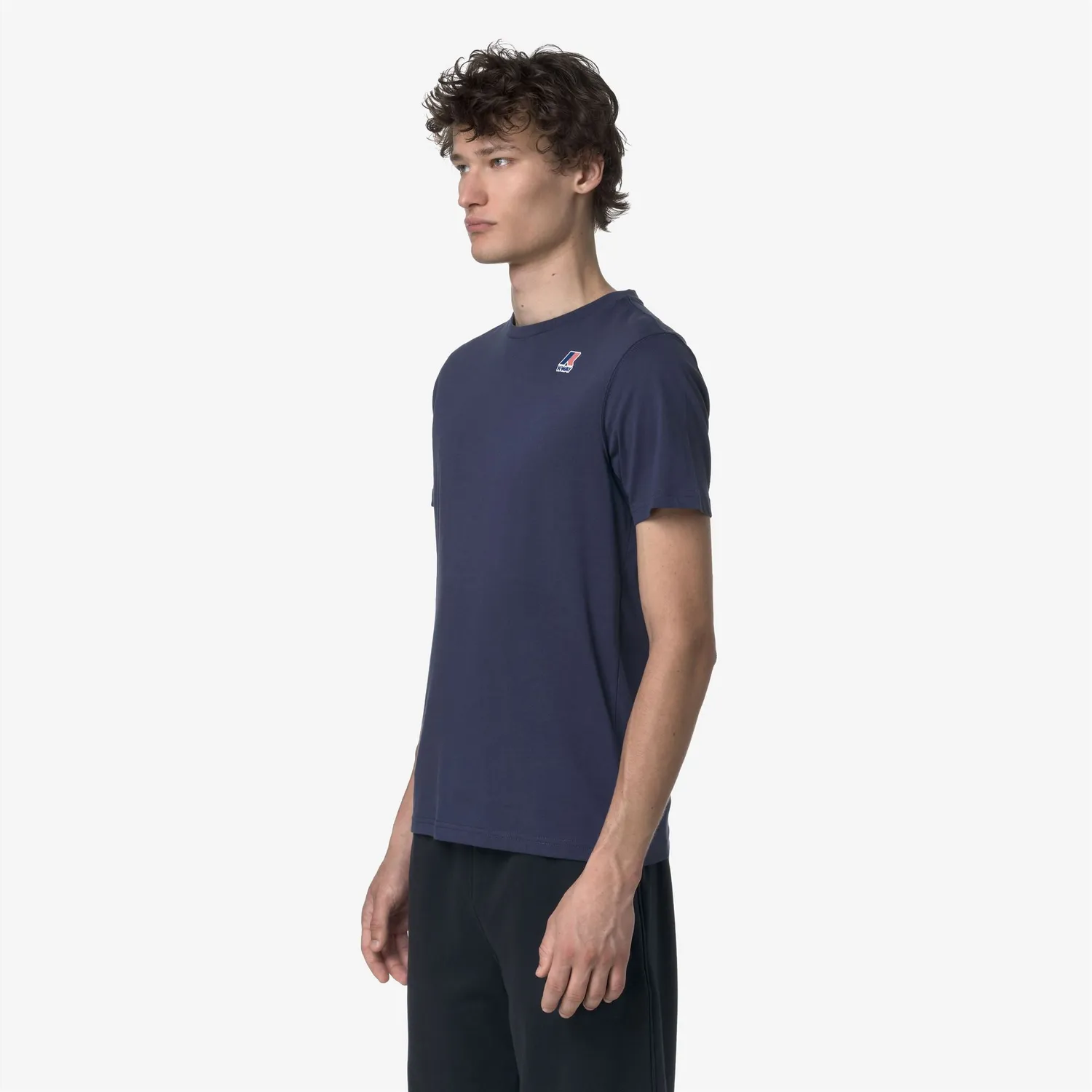 K-Way Leonide tricou unisex albastru bumbac pliabil