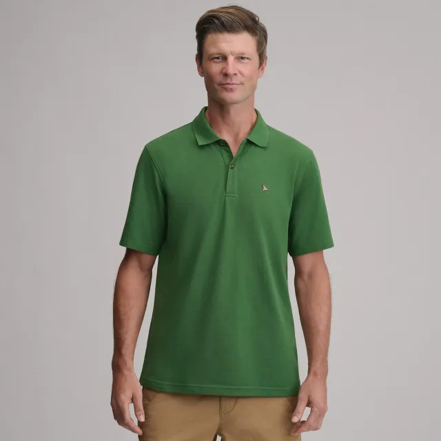 Eddie Bauer Signature Piqué tricou polo bărbați Blue Fog