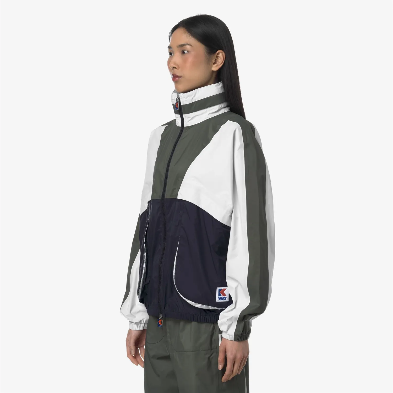 K-Way 7002 Full Zip geaca unisex Blue White Green