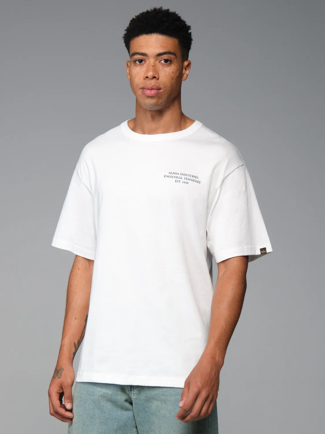 Alpha Industries Essential Dragon tricou negru bumbac