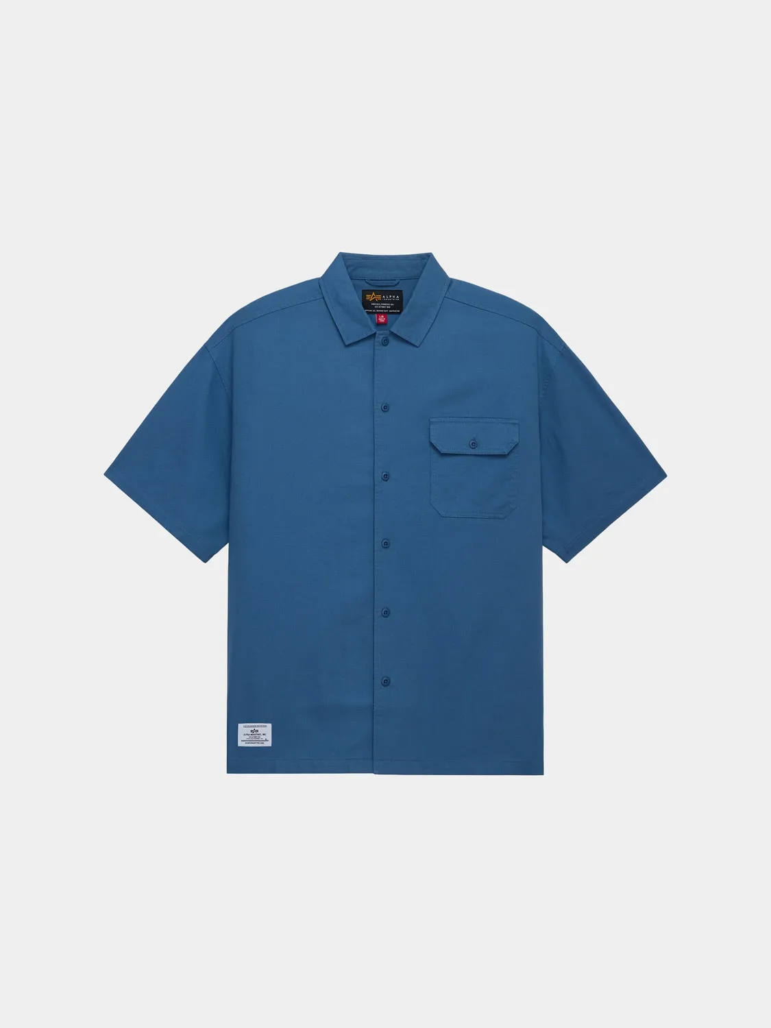 Alpha Industries Relaxed camasa barbati bumbac albastra