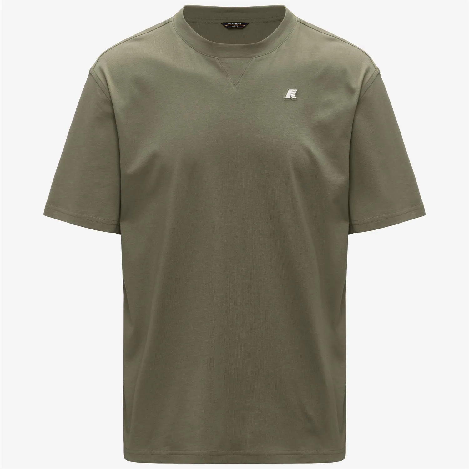 K-Way Solo Jersey Triangle tricou bărbați verde bumbac