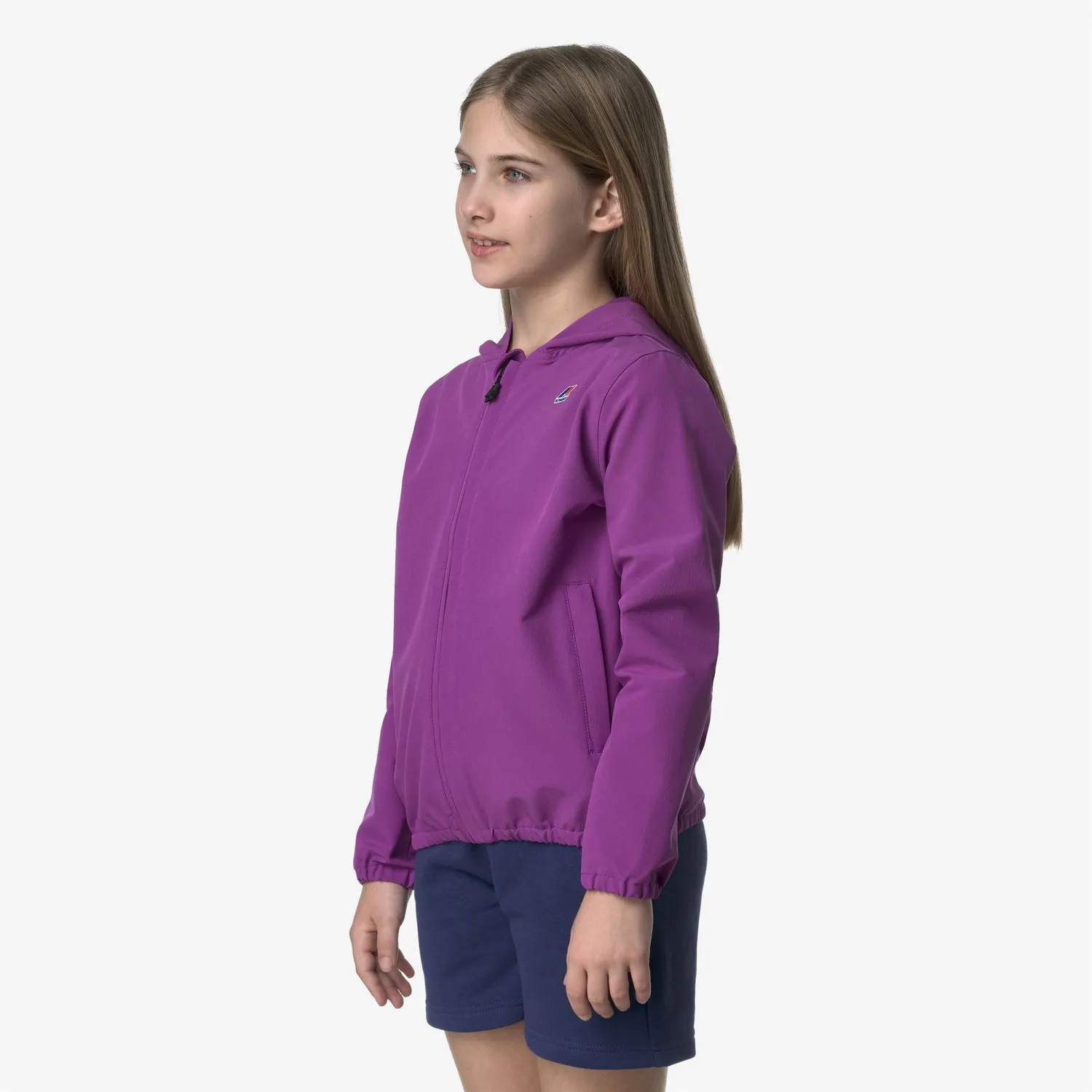 K-Way Le Vrai Gareth hanorac fleece violet cu gluga