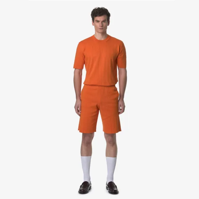 K-Way Leoben Knitted bermude portocaliu bumbac