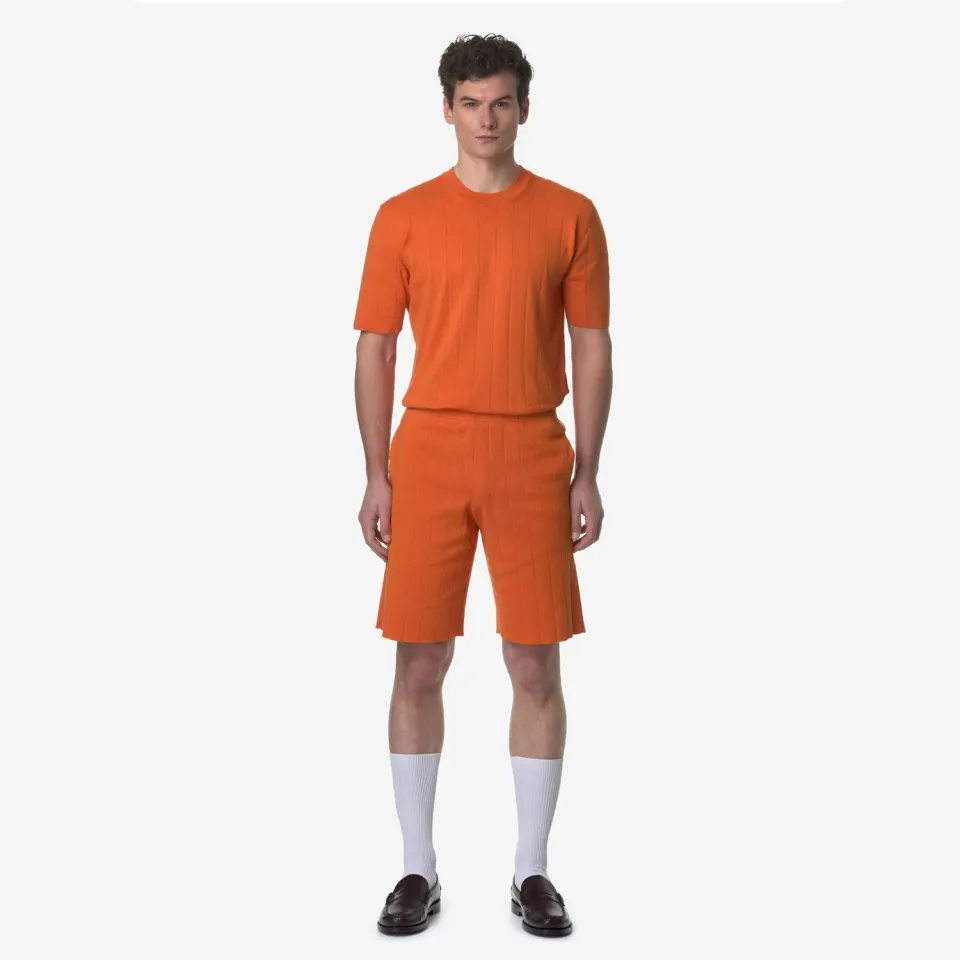 K-Way Leoben Knitted bermude portocaliu bumbac