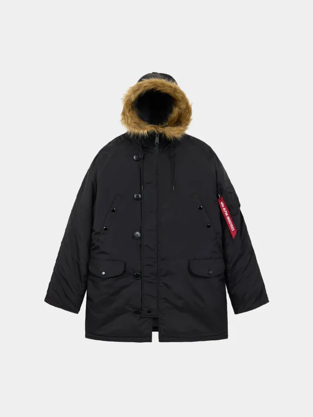 Alpha Industries N-3B Oxford parka verde extrem călduros