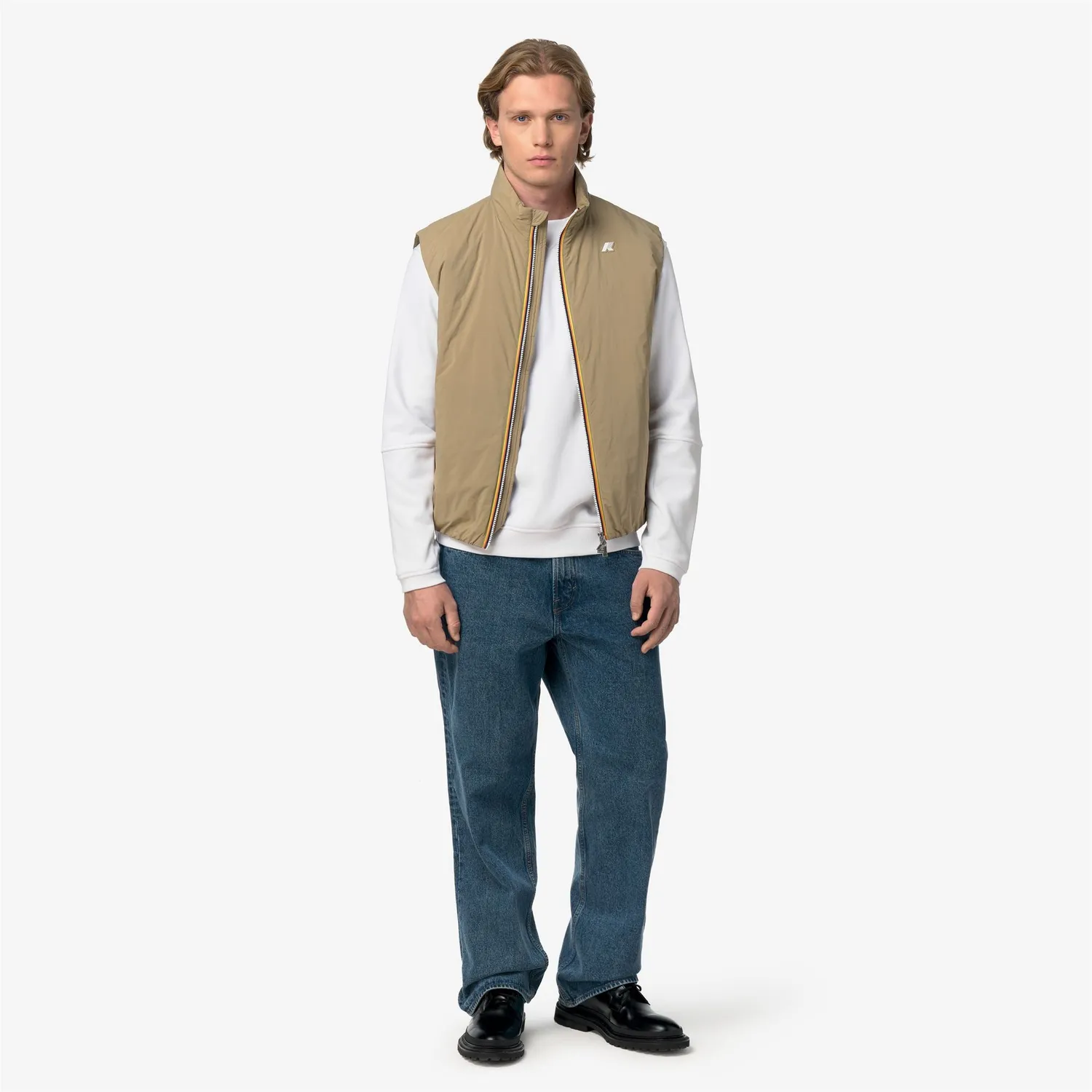 K-Way Valen Plain Warm vesta barbati bej Primaloft