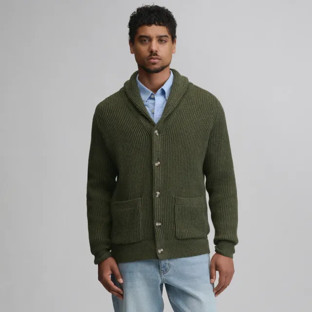 Eddie Bauer Fletcher Bay cardigan bărbați Deep Olive gros