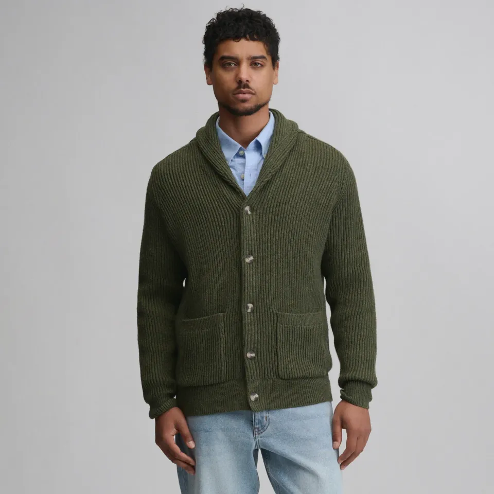 Eddie Bauer Fletcher Bay cardigan bărbați Deep Olive gros