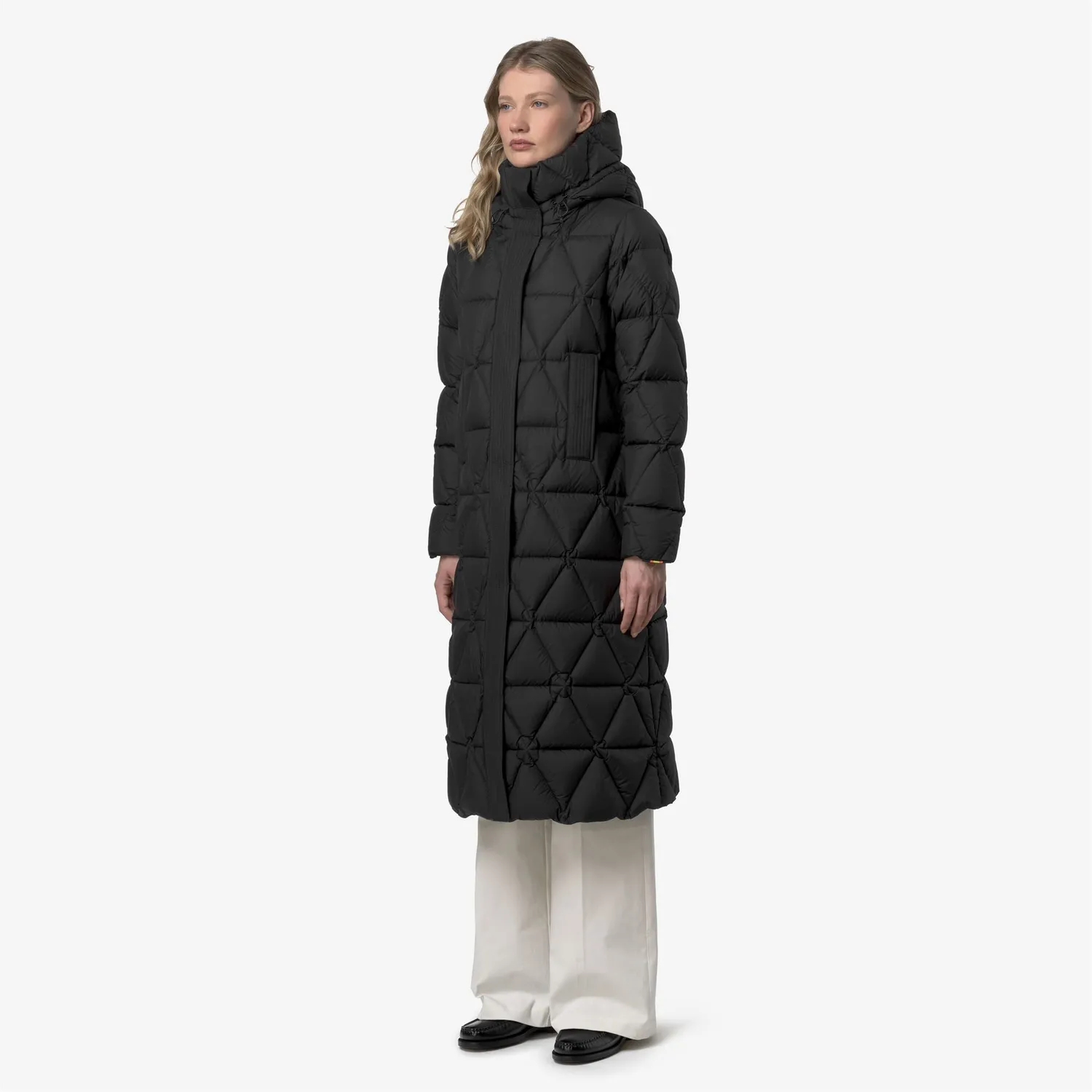 K-Way Ruenne Thermo palton puf lung negru calduros