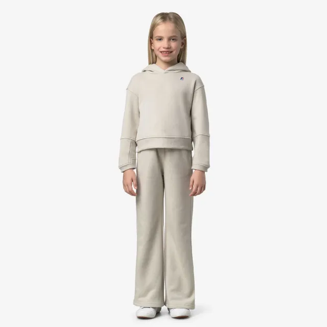 K-Way Loyre pantaloni sport fete bej fleece ușori