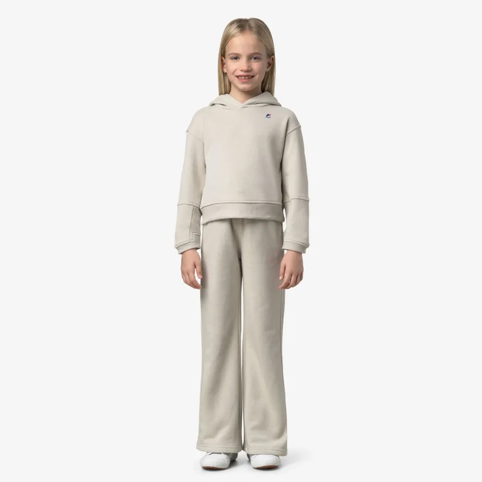 K-Way Loyre pantaloni sport fete bej fleece ușori