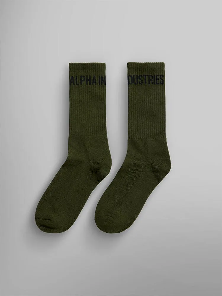 Alpha Industries Logo șosete albe bumbac