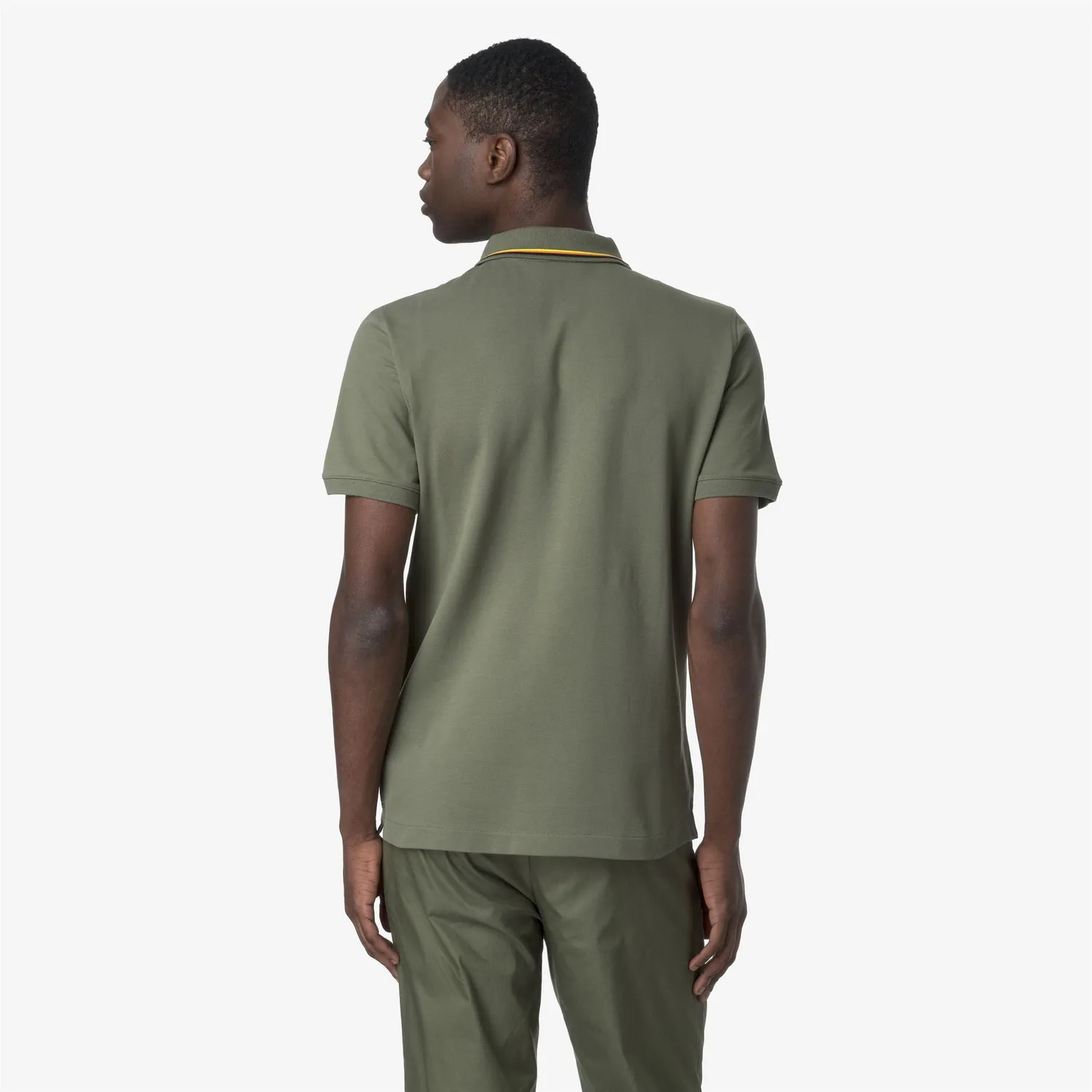 K-Way Jud Pique Slim polo barbati Green Lichen bumbac