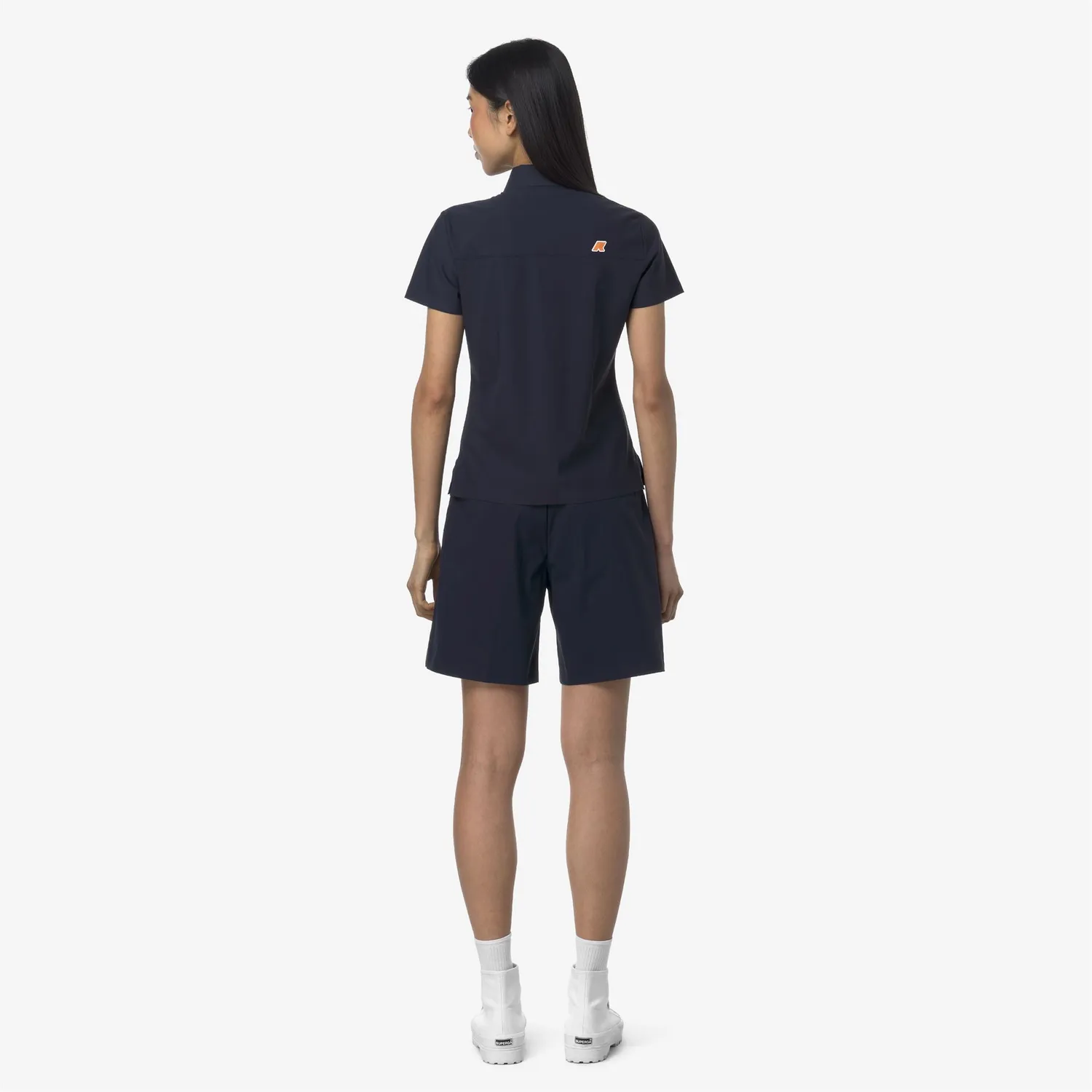 K-Way Nive Twill Tech Golf bermude femei albastru poplin