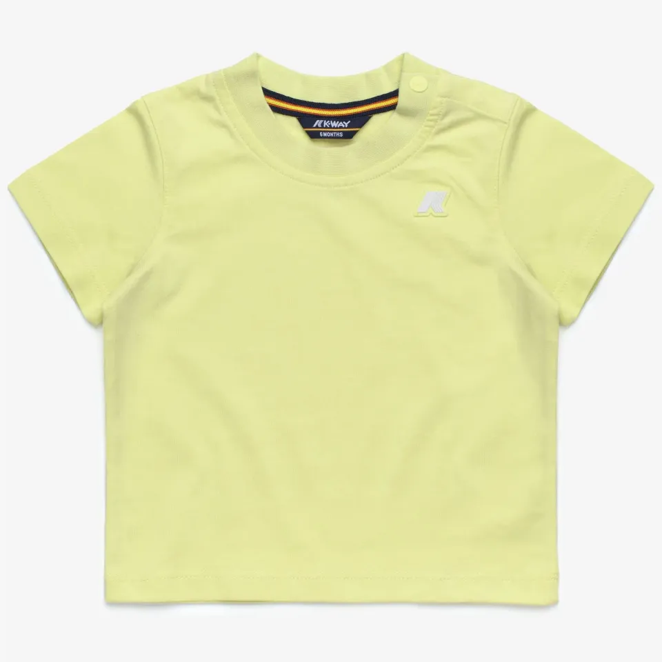 K-Way E. Pete Jersey tricou copii galben Lime bumbac