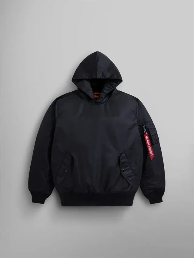 Alpha Industries Pull-Over MA-1 hanorac negru cu gluga