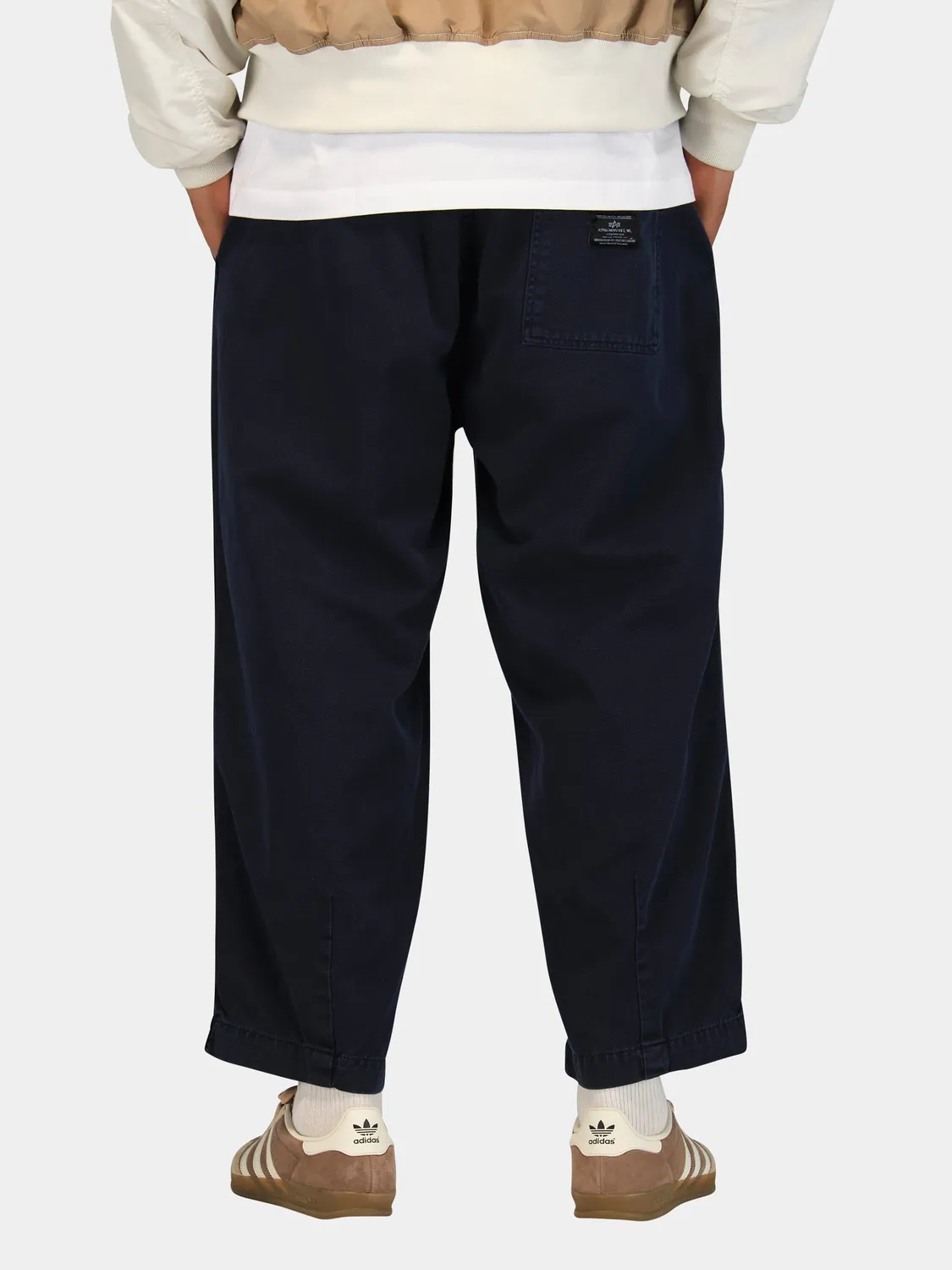 Alpha Industries Oversized Cotton pantaloni albastru bumbac