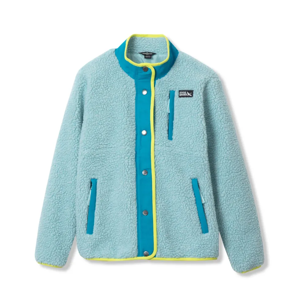 Eddie Bauer Mixed Media jacheta copii Canal Blue fleece