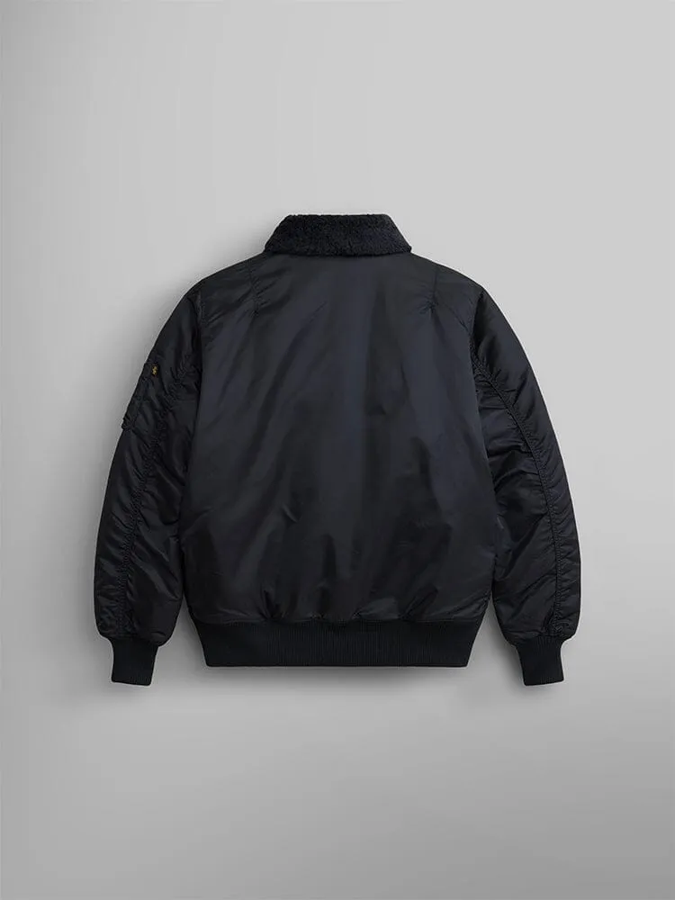 Alpha Industries B-15 Mod geaca bomber negru guler blana