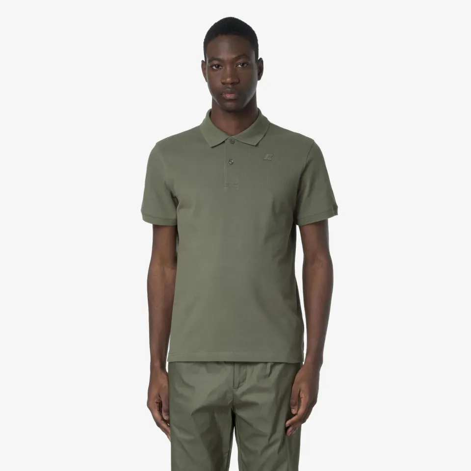 K-Way Amedee Pique Slim polo bărbați Green Lichen