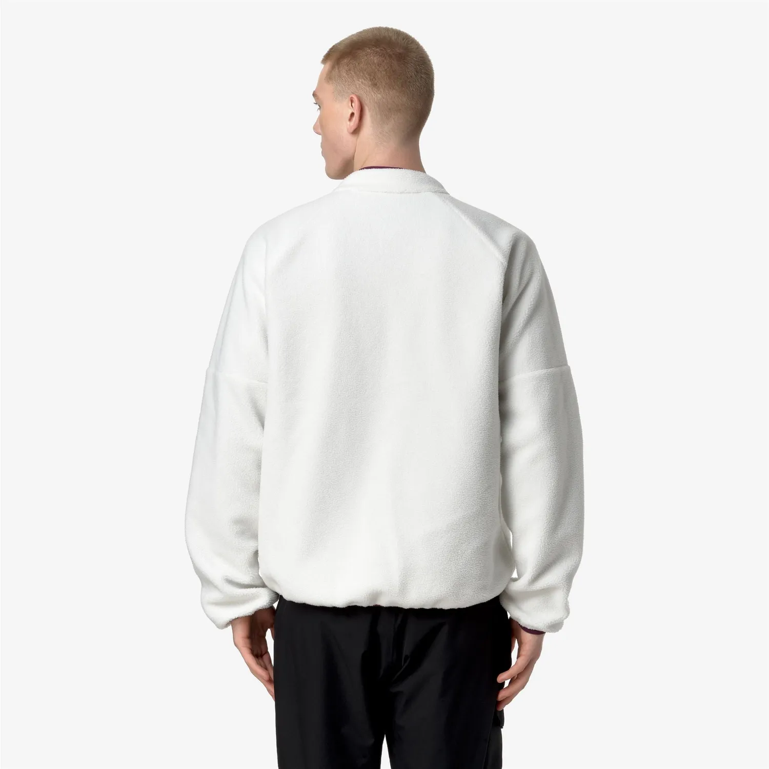 K-Way Bessans geaca fleece reversibila White Violet