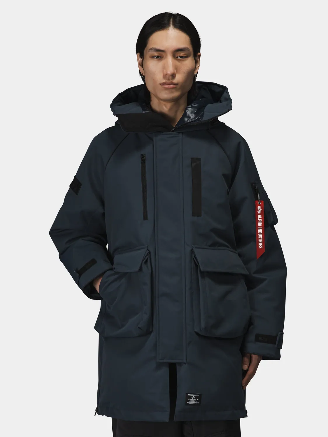 Alpha Industries Sergeant Puffer Parka palton albastru puf