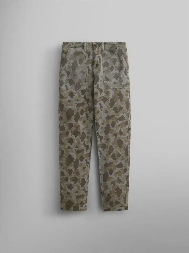 Alpha Industries Fatigue Battlewash pantaloni maro camo