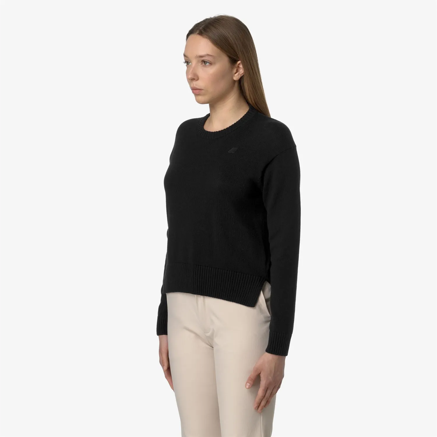 K-Way Domitine pulover dama negru bumbac casmir