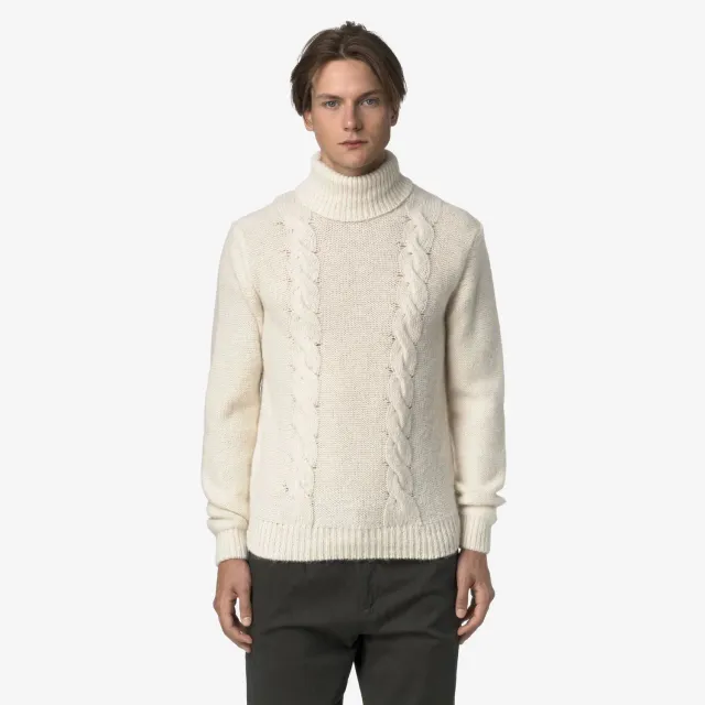 K-Way Ciral pulover Natural alpaca torsadat