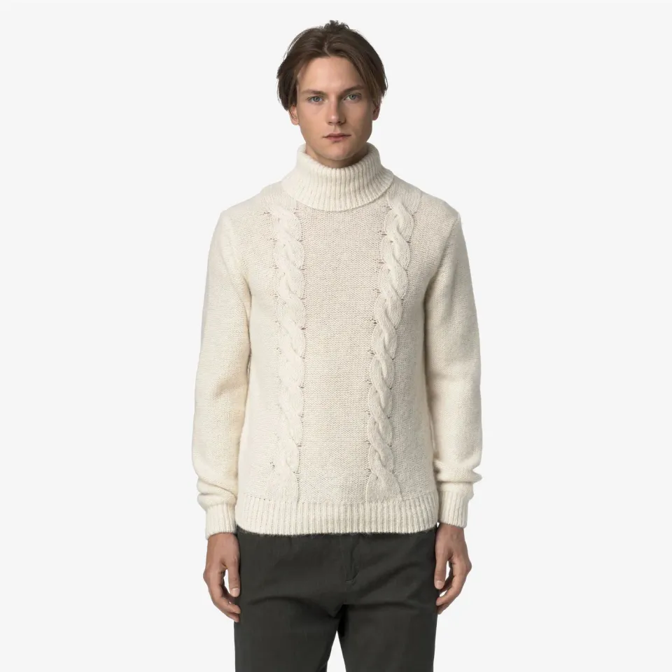 K-Way Ciral pulover Natural alpaca torsadat