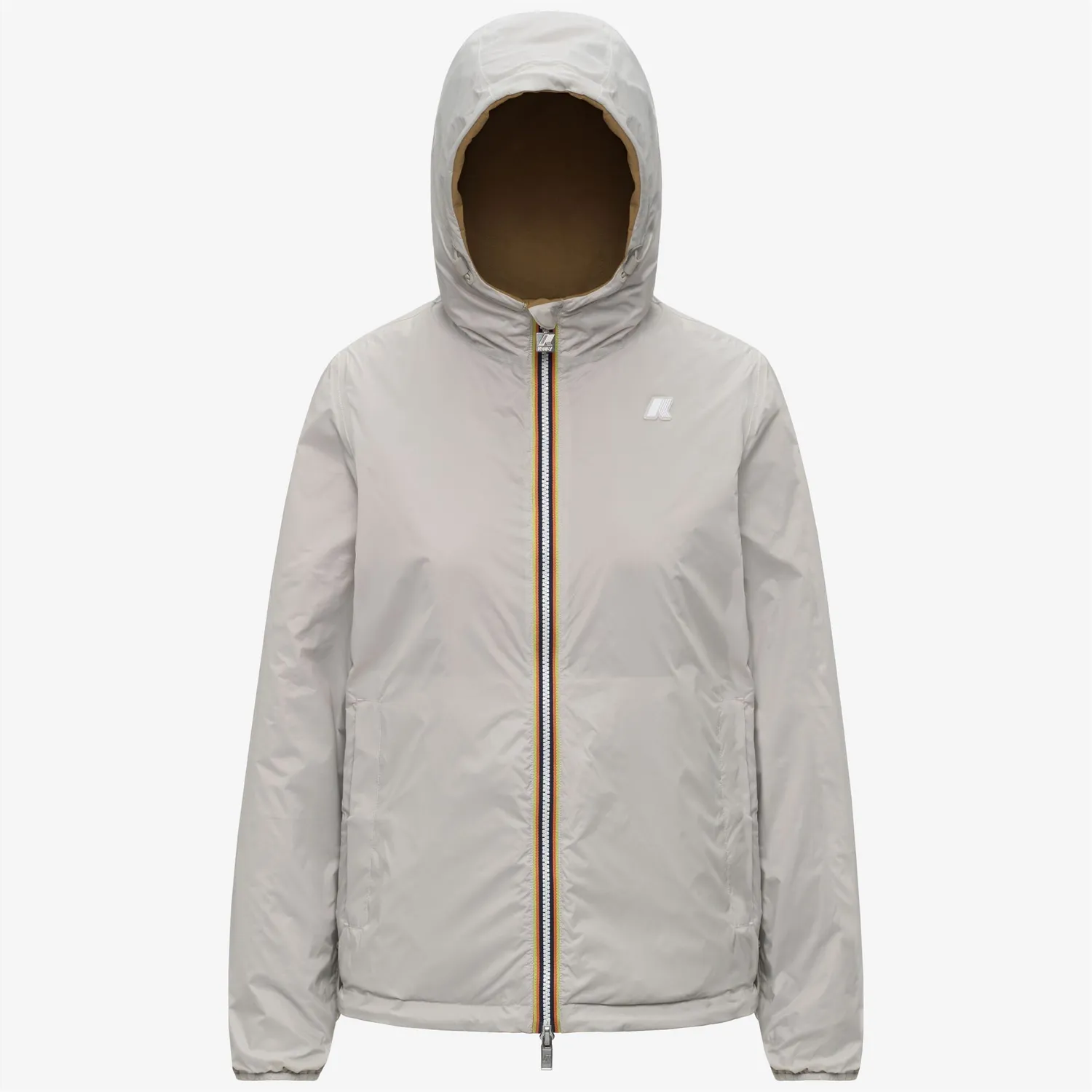 K-Way Jake Cotton Double geacă maro reversibilă