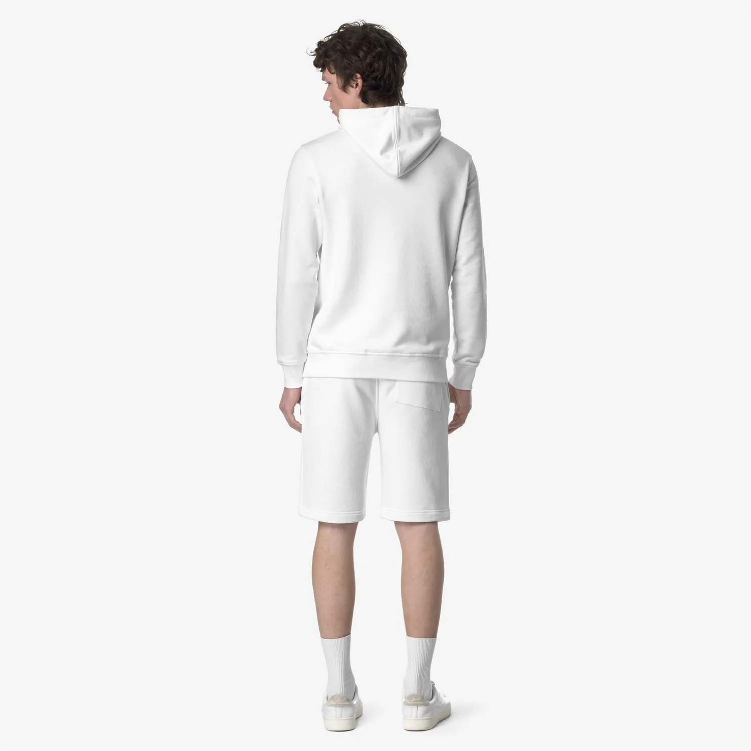 K-Way Erik French Terry pantaloni scurti albi bumbac