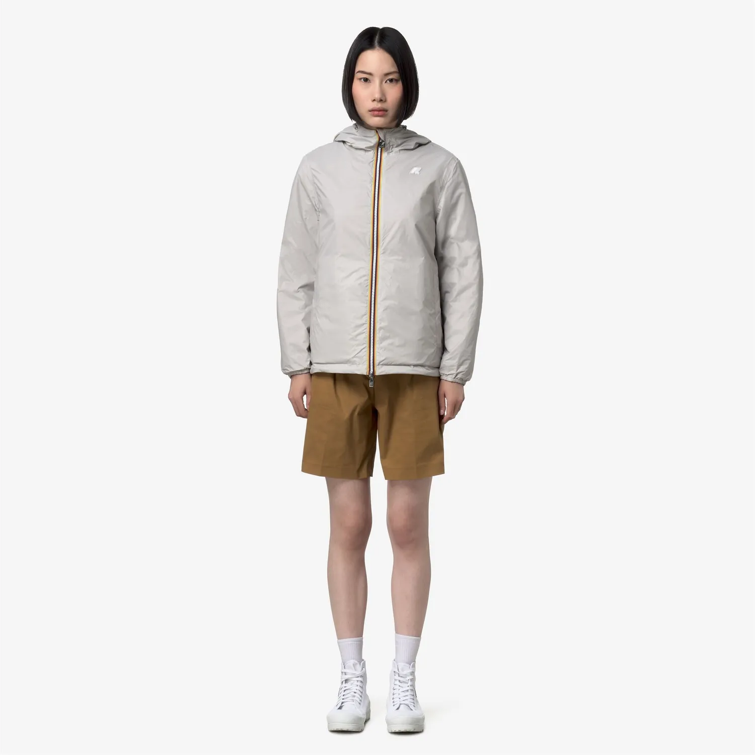 K-Way Jake Cotton Double geacă maro reversibilă