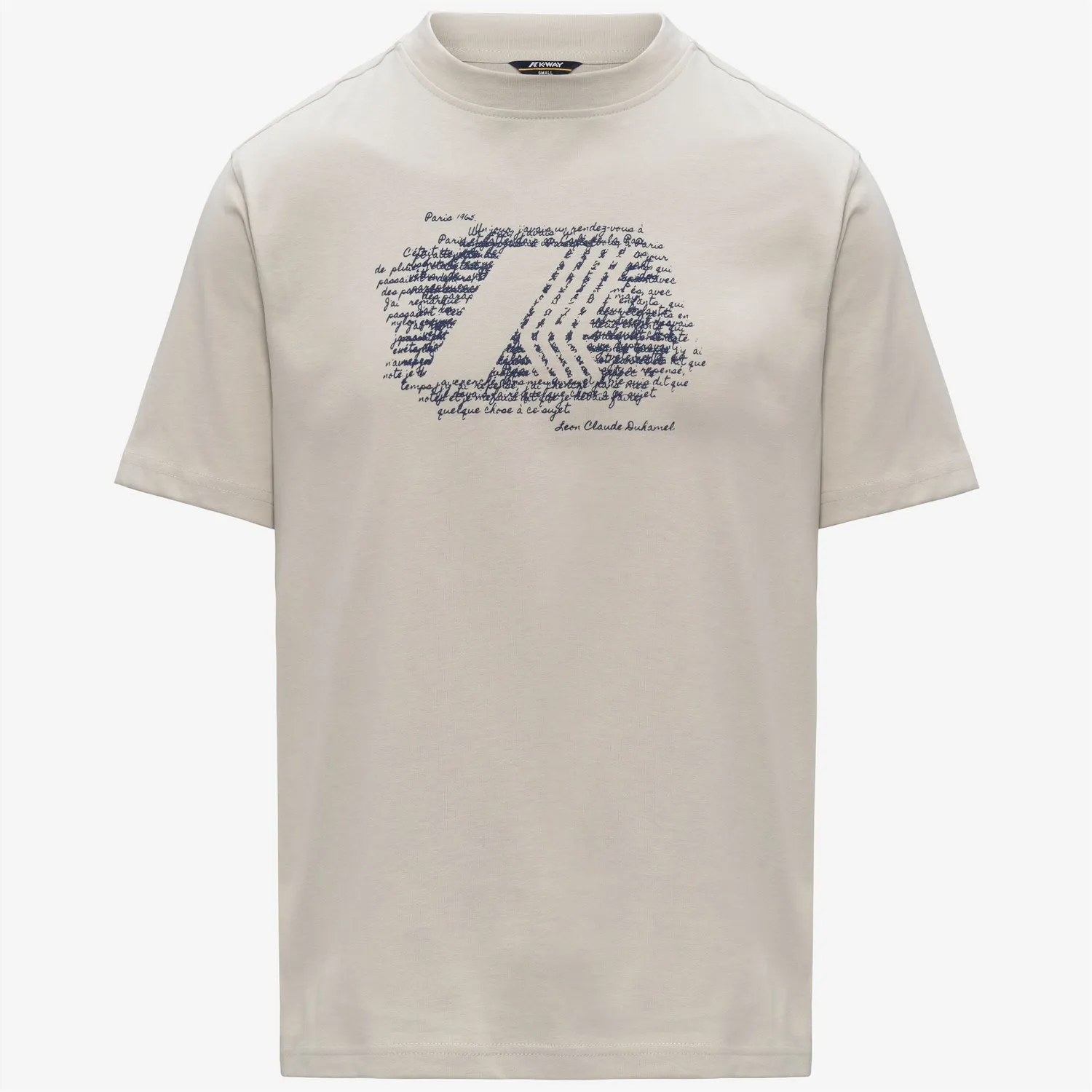 K-Way Solo Jersey History tricou bărbați bej slim 180g