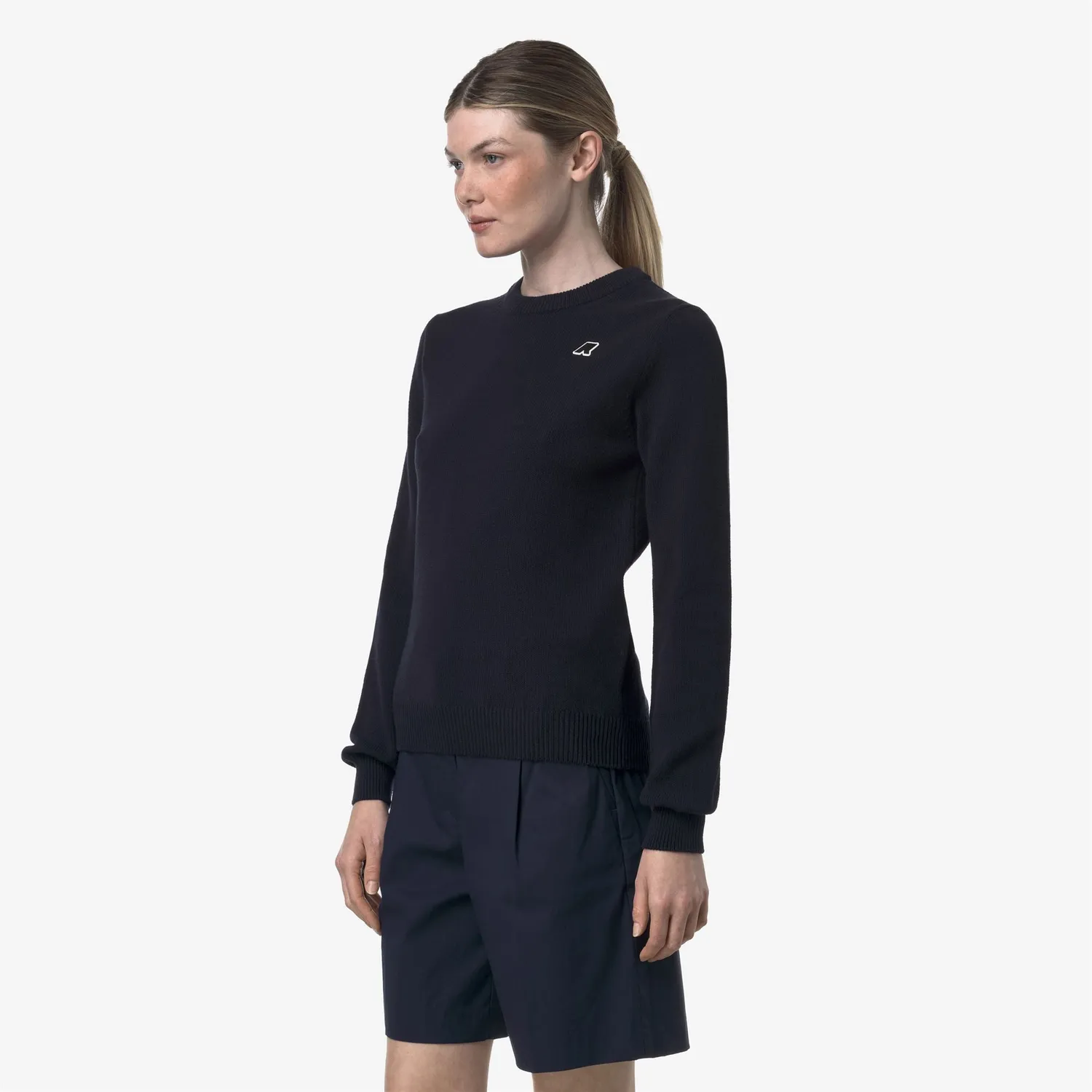 K-Way Abbis Mix Cotton Golf Pulover Albastru Bumbac