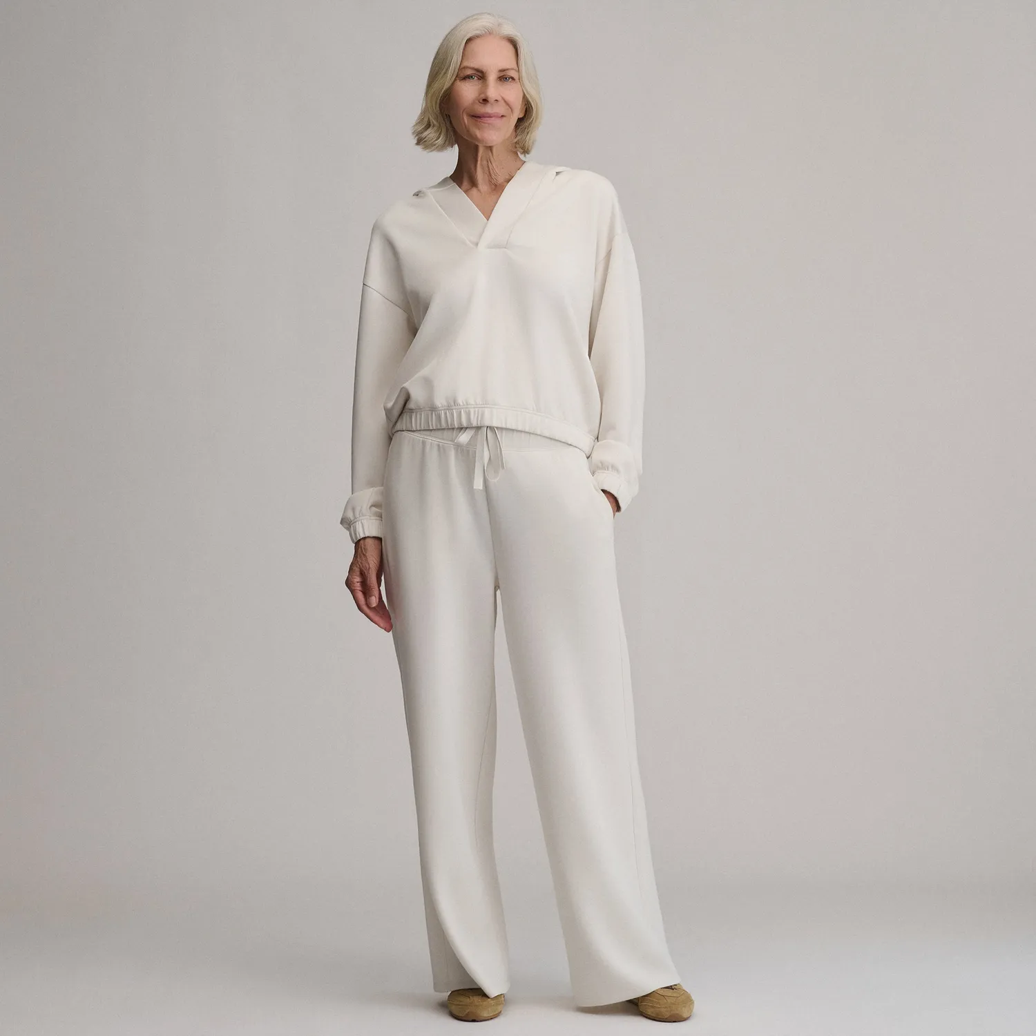 Eddie Bauer Luxe Soft pantaloni largi Wine Berry